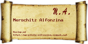 Merschitz Alfonzina névjegykártya